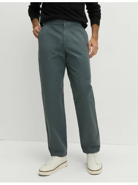 Marks & Spencer Hose mit Fischgrätmuster aus 100% Baumwolle von Marks & Spencer in Grün