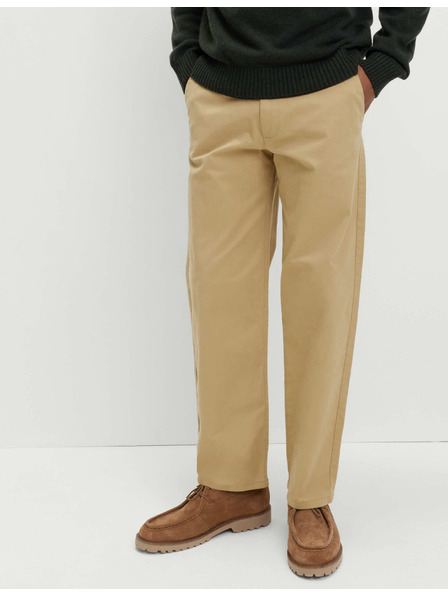 Marks & Spencer Stretchcord-Chino-Hose in weitem Schnitt von Marks & Spencer in Beige