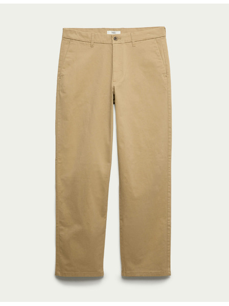 Marks & Spencer Stretchcord-Chino-Hose in weitem Schnitt von Marks & Spencer in Beige