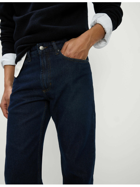 Marks & Spencer Glatte Jeans in geradem Schnitt aus reiner Baumwolle von Marks & Spencer marineblau