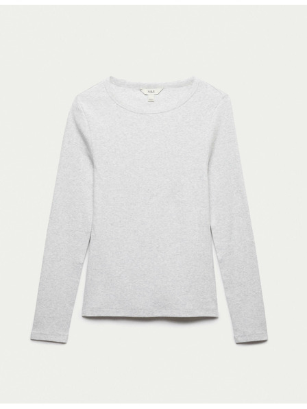 Marks & Spencer Gerippter Top mit hohem Baumwollanteil von Marks & Spencer grau