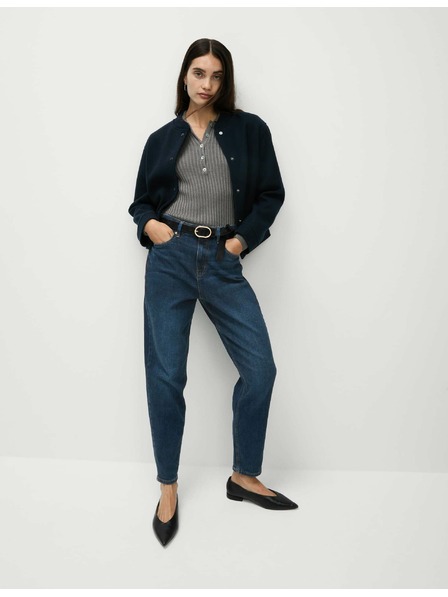 Marks & Spencer Mom-Jeans mit hoher Taille Marks & Spencer marineblau