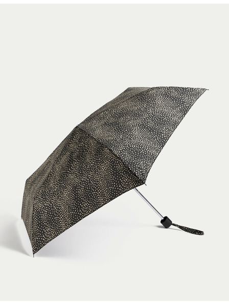 Marks & Spencer Marks & Spencer Polka Dot Solid Regenschirm Schwarz