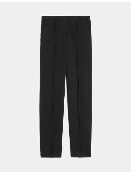 Marks & Spencer Jersey-Twill-Hose mit geradem Bein Marks & Spencer schwarz