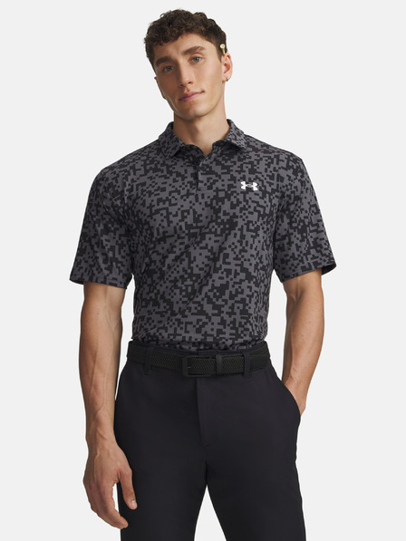 Under Armour Herren-Poloshirt Under Armour UA T2G Printed Polo-SCHWARZ