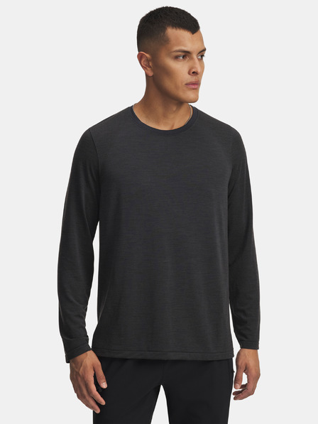 Under Armour Herren-Langarm-Shirt Under Armour UA TRAIL RUN Wool LS-SCHWARZ