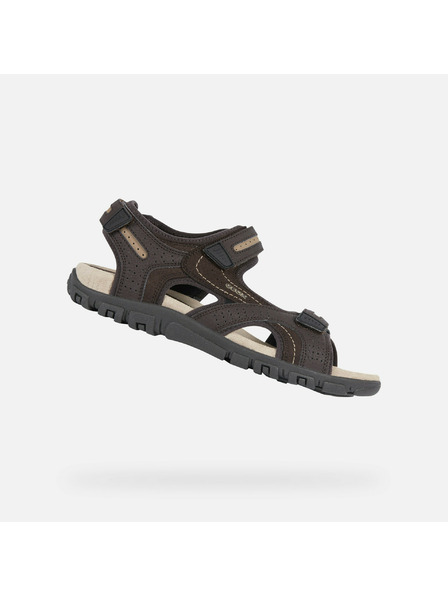 Geox Dunkelbraun Herren Sandalen Geox Uomo Sandal Strada