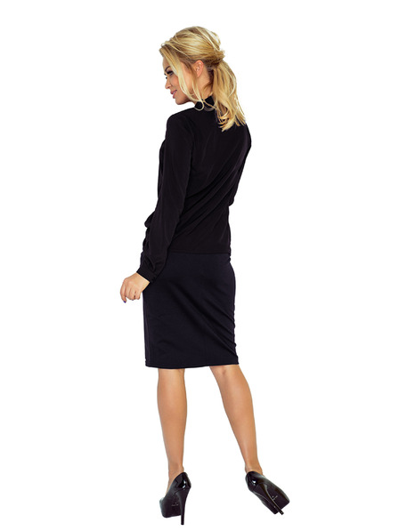 numoco Bluse mit Bindung - Schwarz