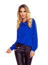 numoco Bluse mit Bindung - Blau