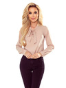 numoco Bluse mit Bindung - Beige