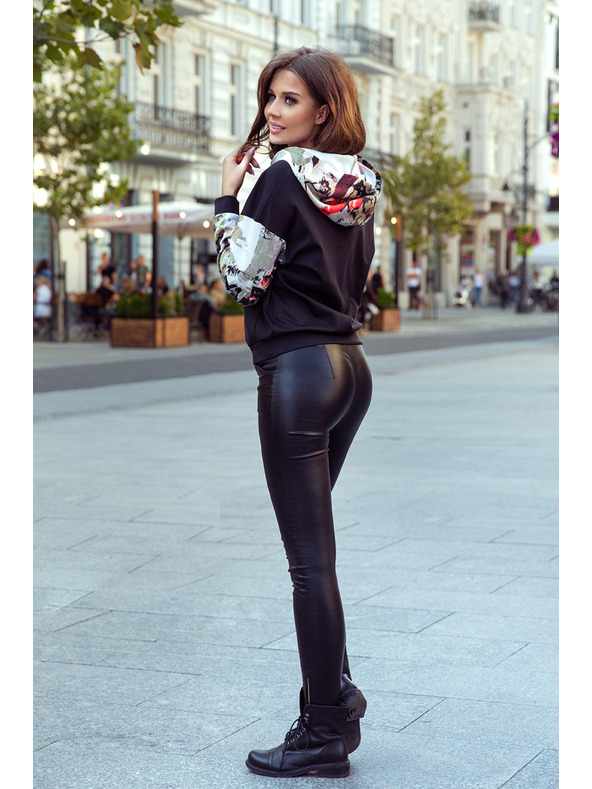 numoco Känguru-Hoodie mit farbigen Einsätzen