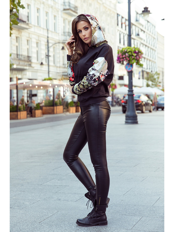 numoco Känguru-Hoodie mit farbigen Einsätzen