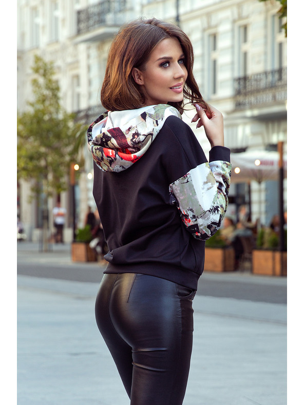 numoco Känguru-Hoodie mit farbigen Einsätzen