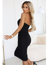 numoco Midikleid mit freien Schultern und Korsett - schwarz