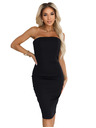 numoco Midikleid mit freien Schultern und Korsett - schwarz