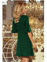 numoco NEVA Trapezkleid mit Schleife - dunkelgrün