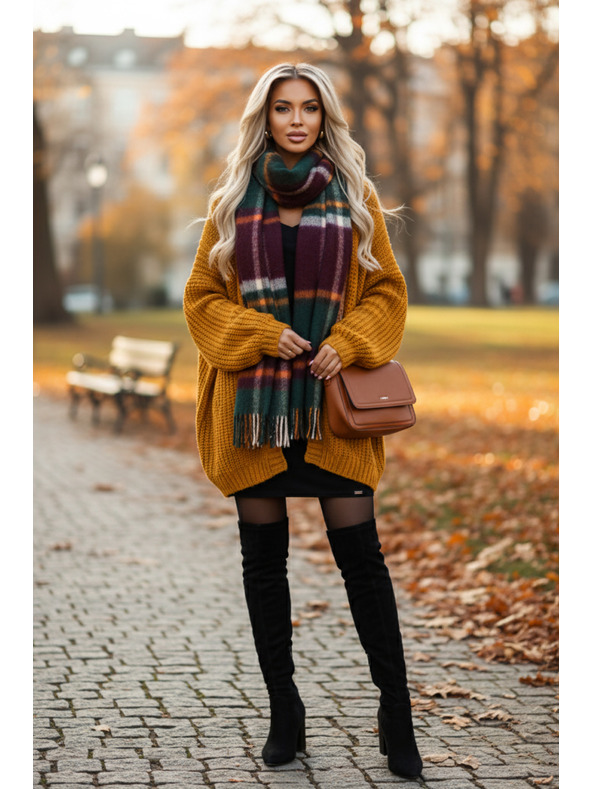 numoco Bequemes Fledermauskleid mit langen Ärmeln - schwarz