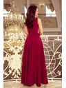 numoco CINDY langes Kleid mit Ausschnitt - bordeauxrot