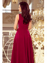 numoco CINDY langes Kleid mit Ausschnitt - bordeauxrot