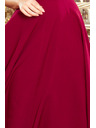 numoco CINDY langes Kleid mit Ausschnitt - bordeauxrot