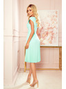 numoco LILA Plissiertes Kleid mit kurzen Ärmeln - Mintfarbe
