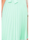 numoco LILA Plissiertes Kleid mit kurzen Ärmeln - Mintfarbe