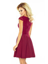 numoco MARTA Kleid mit Spitze - bordeauxrot