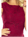 numoco MARTA Kleid mit Spitze - bordeauxrot
