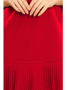 numoco LUCY - Plissiertes Komfortkleid - Rot