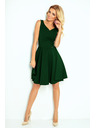 numoco Kleid - Herzausschnitt - Dunkelgrün