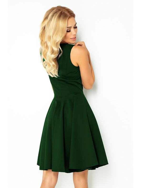 numoco Kleid - Herzausschnitt - Dunkelgrün