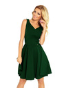numoco Kleid - Herzausschnitt - Dunkelgrün