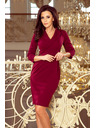 numoco KELLY Elegantes Kleid mit Ausschnitt - Burgunder