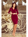 numoco KELLY Elegantes Kleid mit Ausschnitt - Burgunder