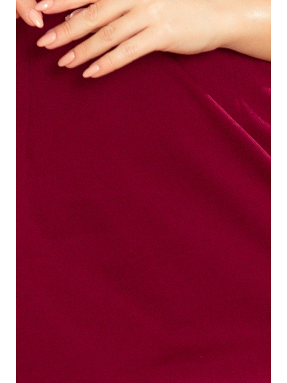 numoco KELLY Elegantes Kleid mit Ausschnitt - Burgunder