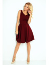 numoco Kleid - Herzausschnitt - Burgunderrot