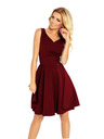 numoco Kleid - Herzausschnitt - Burgunderrot