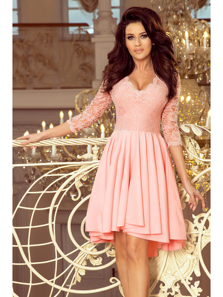 numoco NICOLLE - Exklusives Kleid mit Spitze - Pastellrosa