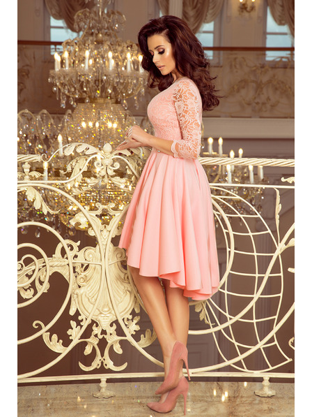 numoco NICOLLE - Exklusives Kleid mit Spitze - Pastellrosa