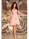 numoco NICOLLE - Exklusives Kleid mit Spitze - Pastellrosa