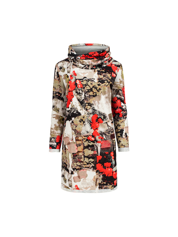 numoco IRENE Rollkragenkleid - Buntes Muster