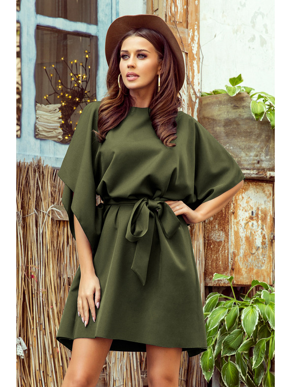 numoco SOFIA Schmetterlingskleid - KHAKI