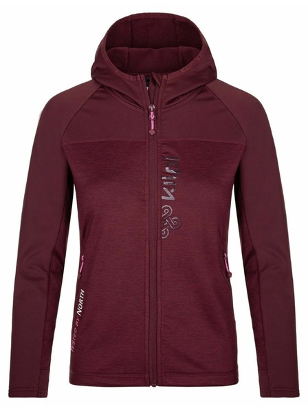 Kilpi Damen Sport-Kapuzenpullover Kilpi LAYANA-W Dunkelrot