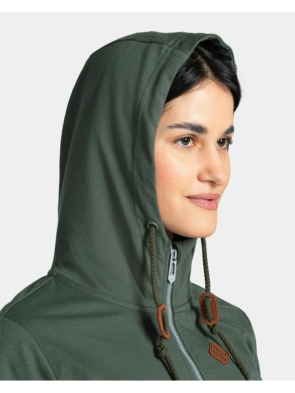 Kilpi Damen-Baumwoll-Sweatshirt Kilpi TARALI-W Dunkelgrün