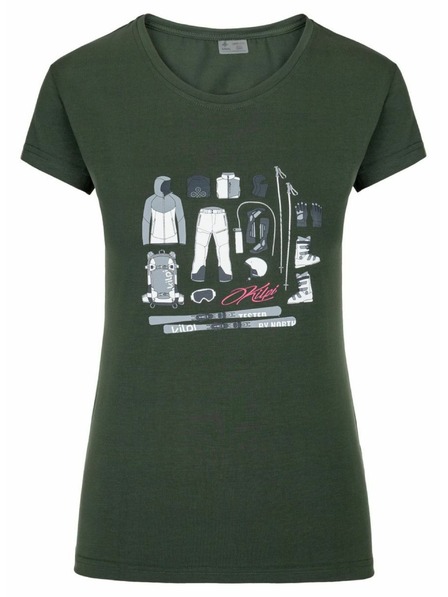Kilpi Damen-Kurzarm-T-Shirt Kilpi TORNES-W Dunkelgrün
