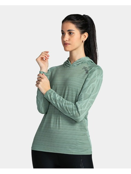 Kilpi Damen-Fitness-Sweatjacke Kilpi AILEEN-W Dunkelgrün