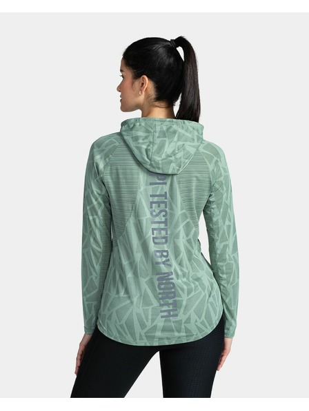 Kilpi Damen-Fitness-Sweatjacke Kilpi AILEEN-W Dunkelgrün