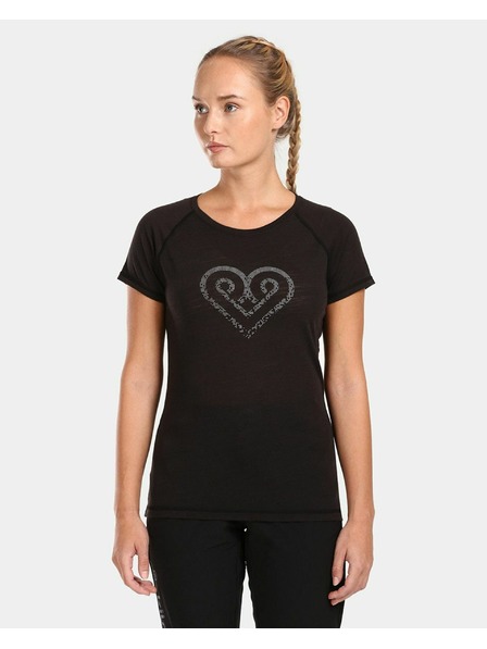 Kilpi Damen Merino-Woll-T-Shirt Kilpi ZARJA-W Schwarz