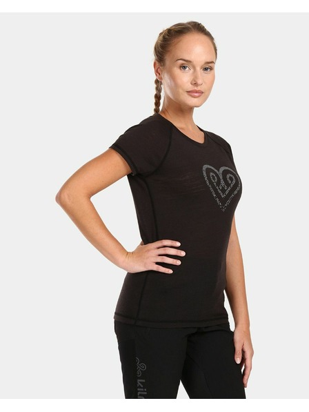 Kilpi Damen Merino-Woll-T-Shirt Kilpi ZARJA-W Schwarz