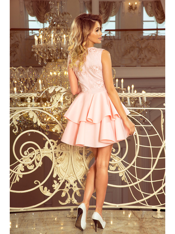 numoco ALEXIS - Exklusive Spitzenkleid mit Ausschnitt - pastellrosa